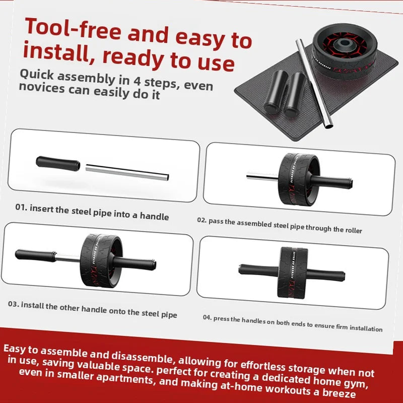 Ab Roller Wheel — Wide Stance Stability