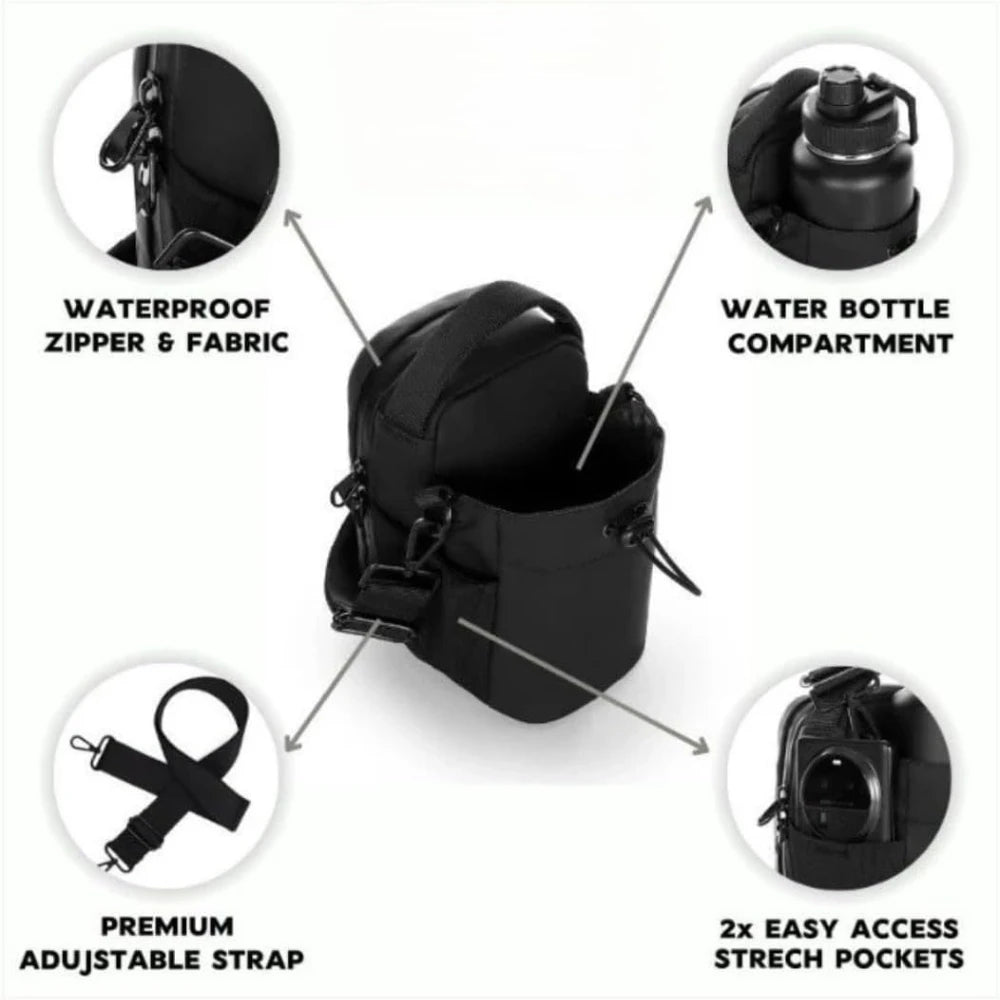 Magnetic Gym Pouch & Bottle Holder