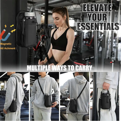 Magnetic Gym Pouch & Bottle Holder