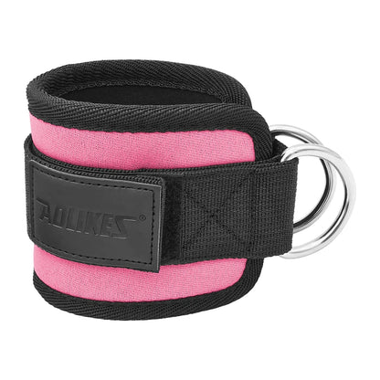 Adjustable D-Ring Ankle Straps for Cable Machines-Comfortable Ankle Cuffs for Glute&Leg Muscle Strength Training in Gym