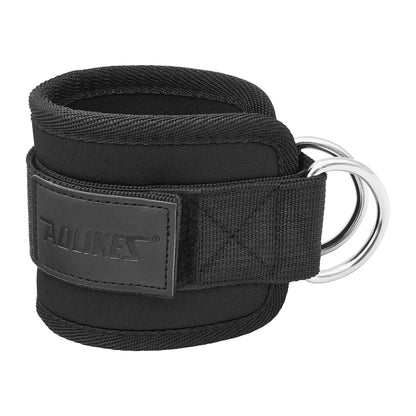 Adjustable D-Ring Ankle Straps for Cable Machines-Comfortable Ankle Cuffs for Glute&Leg Muscle Strength Training in Gym
